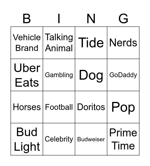 Super Bowl LIX BINGO Card