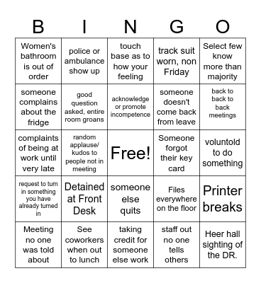 February Bingo Card