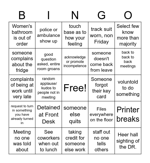 February Bingo Card
