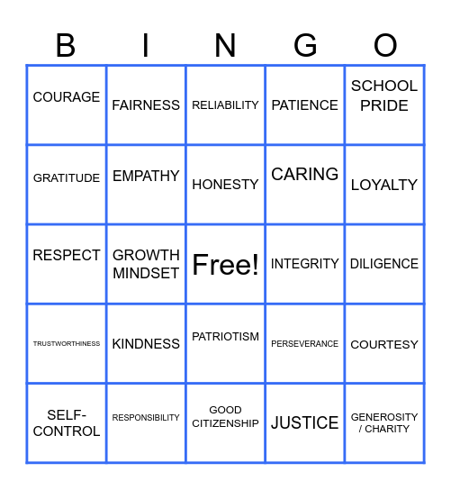 SEL DAY BINGO Card