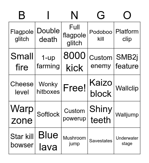 A Bingo Card