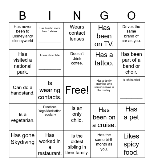 Bingo Card
