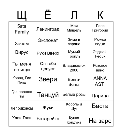 22.02.25 - ПАРК-ОТЕЛЬ "ФЕСТИВАЛЬ" Bingo Card