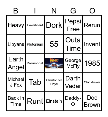 Back to the Future Bingo Card