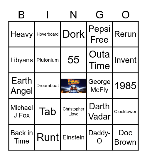Back to the Future Bingo Card
