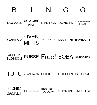 GALENTINE Bingo Card
