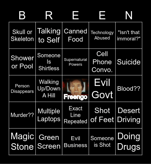 FUNDAY NIGHT BREENGO Bingo Card