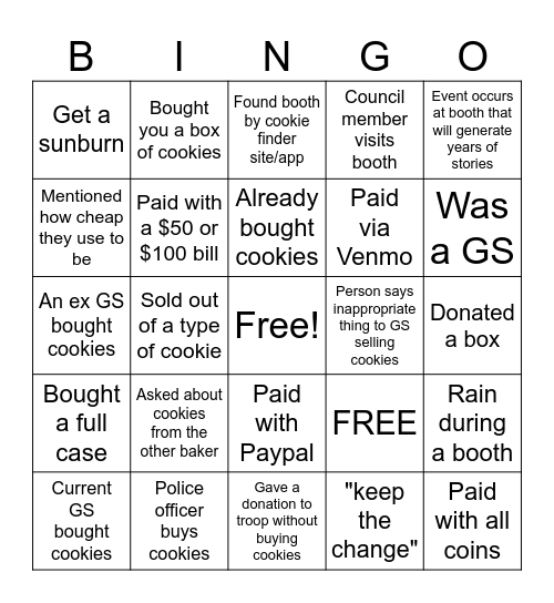 Booth Bingo 2025 Bingo Card