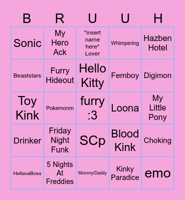 VRCHAT BINGO Card