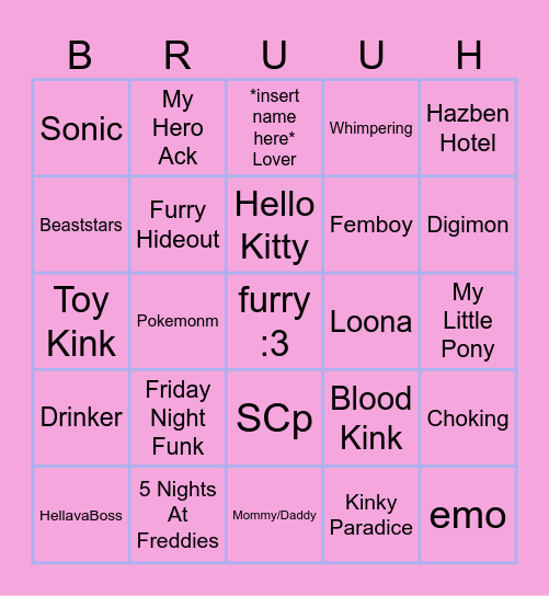 VRCHAT BINGO Card