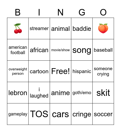 IG reels bingo Card