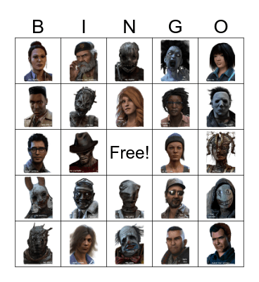 Dead by Daylight Bingo Card