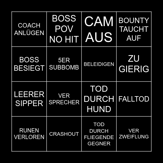 TASTATUR GIVEAWAY Bingo Card