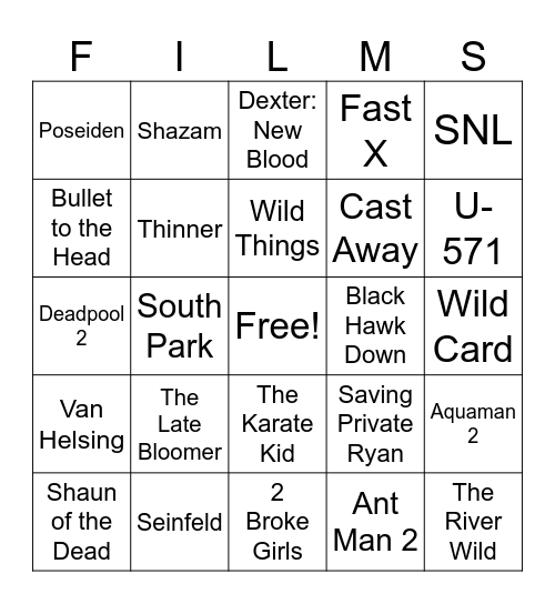 Movies_02082025 Bingo Card