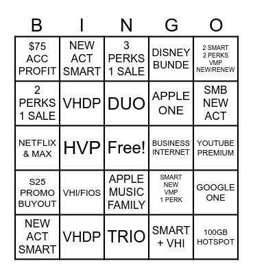 QUALITY OF SALE Bingo Card