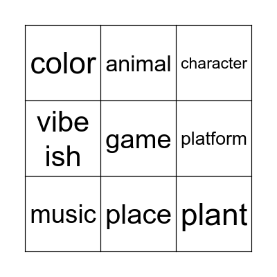 Idk template Bingo Card