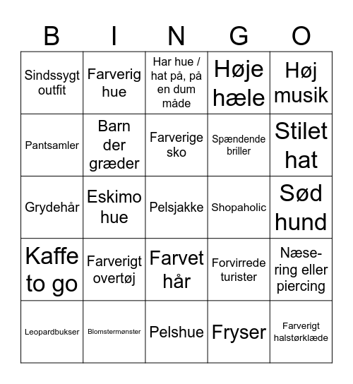 Menneske Bingo 2 Bingo Card