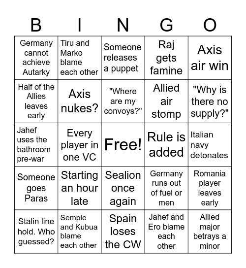 NOI Super Saturday Bingo Card