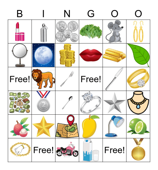 Ll and Mm Bingo Card