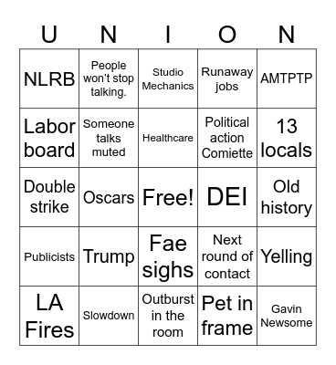 General membership 2025 Bingo Card