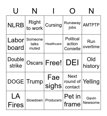 General membership 2025 Bingo Card
