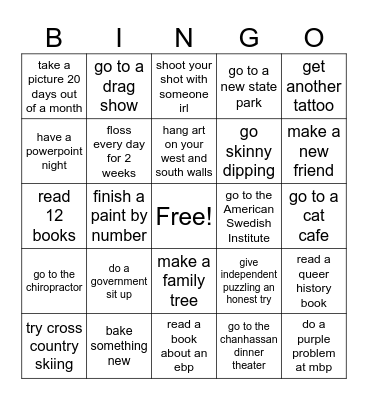 2025 Bingo Card