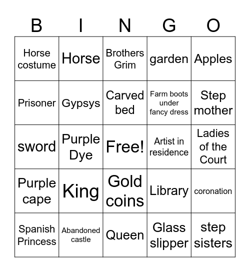Ever After Bingo Card