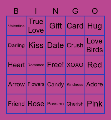 Valentine's Meetup Bingo Card