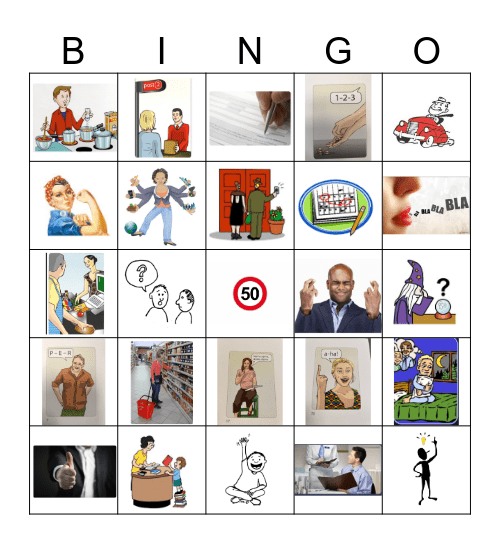 Verb Bingo Card