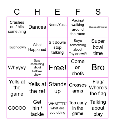 Football Bingo Card
