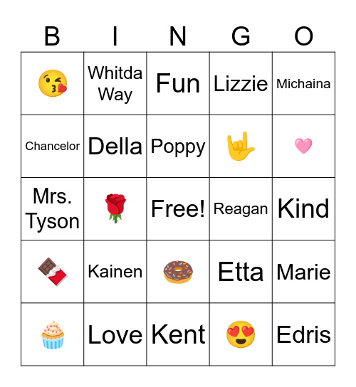 Kindness Party Bingo Card