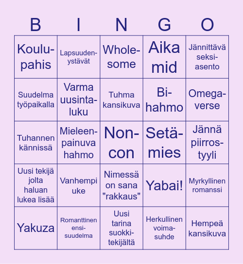 Maaretin BL-bingo Card