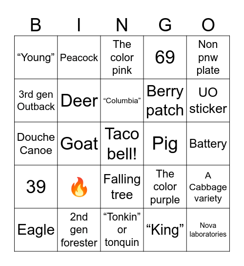 Astoria winter trip 🥶 Bingo Card