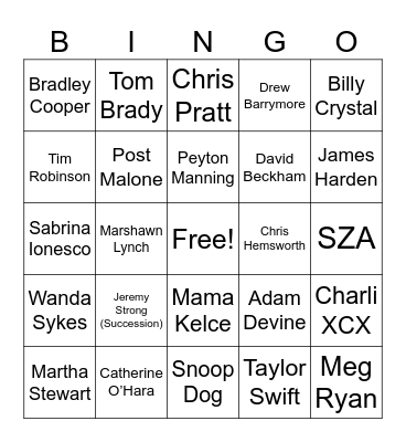 Figapolooza 2025 Celebrity Bingo! Bingo Card