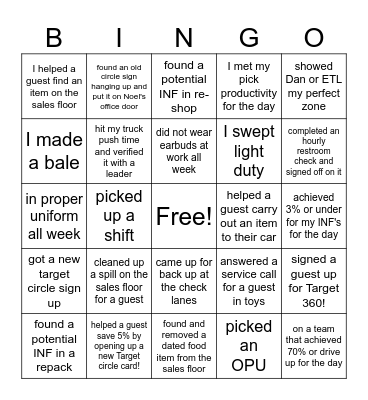 Store 2016 Bingo Card