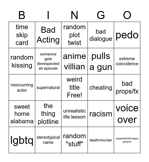 Tomorrow's teaching Bingo Card