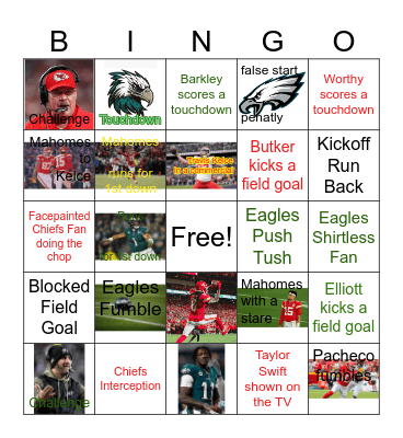SUPERBOWL LIX Bingo Card