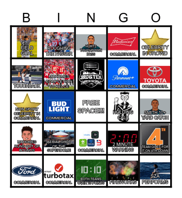 SUPER BOWL LIX Bingo Card