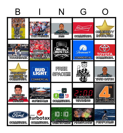 SUPER BOWL LIX Bingo Card