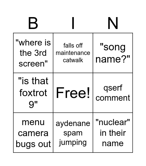 aydenane halska video bingo Card