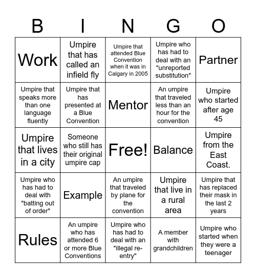 Blue Bingo #100 - EN Bingo Card
