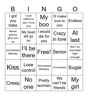 Ivelise Galentines Bingo Card