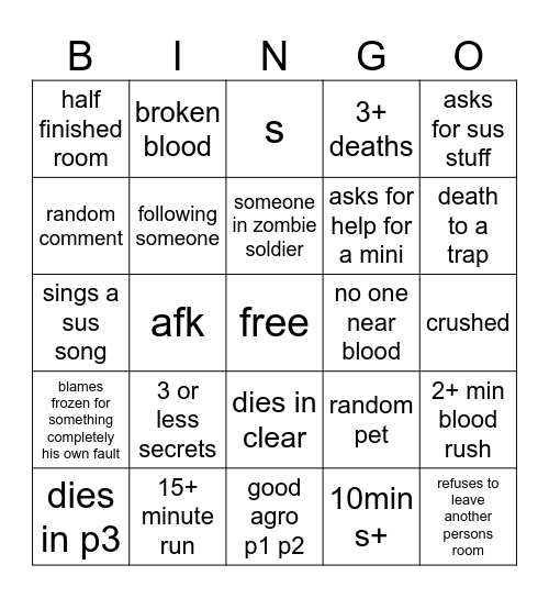 Monkey Finder Bingo Card