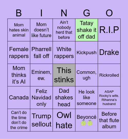 Moem Bingo Card