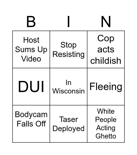 Midwest Safety Bingo Card