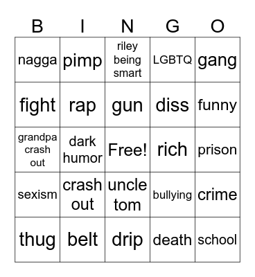 boondock Bingo Card