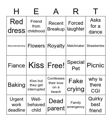 Hallmark Bingo Card