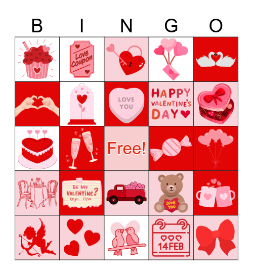 Valentine's Day Bingo Card