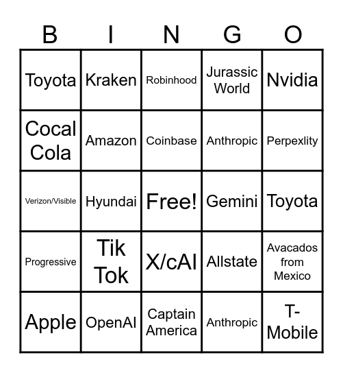 Hester House SB Advertiser Bingo Card