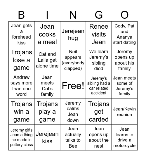 The Golden Raven Bingo Card